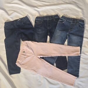 4T Little girls OshKosh B'gosh, Garanimals, Denim and Pink Jeans.